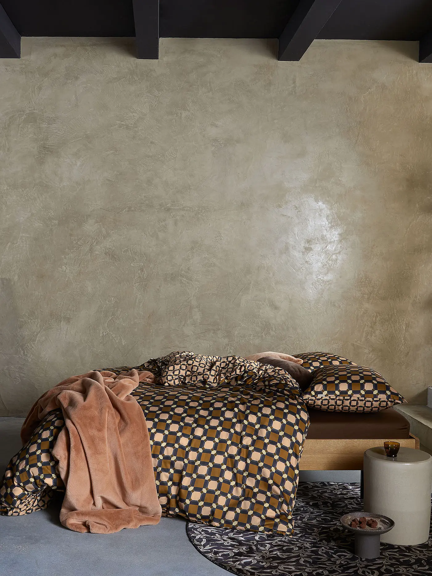 ESSENZA | Bettwäsche Garnitur TAEDES 70x90cm/140x200cm Light Leather | 